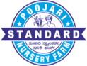 poojari standard nursery farm logo